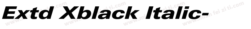 Extd Xblack Italic字体转换